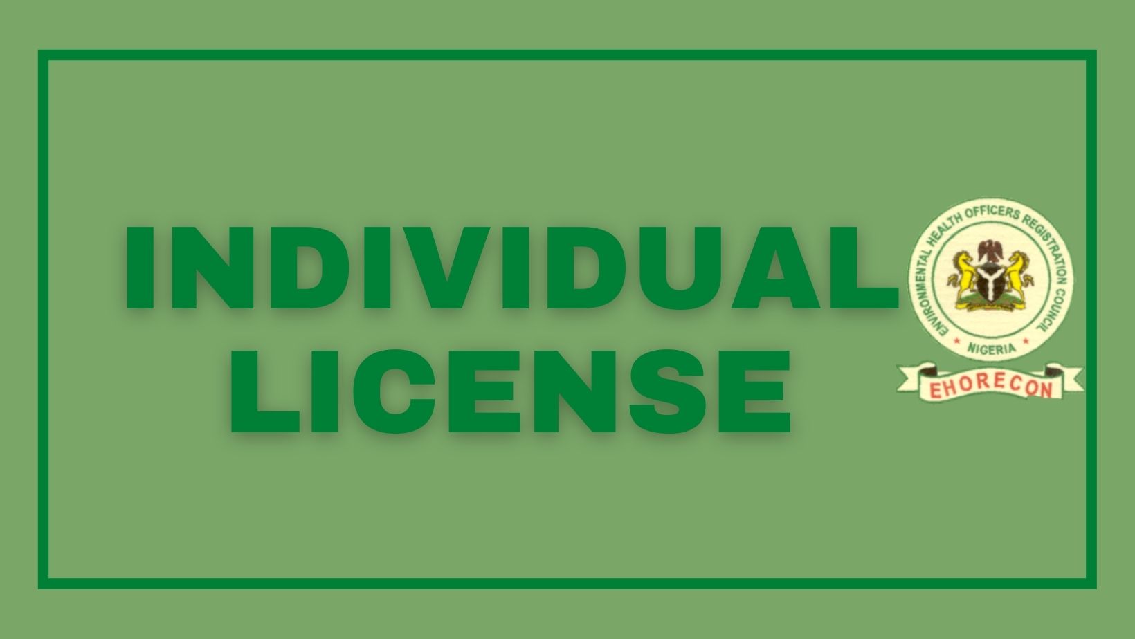 Individual License